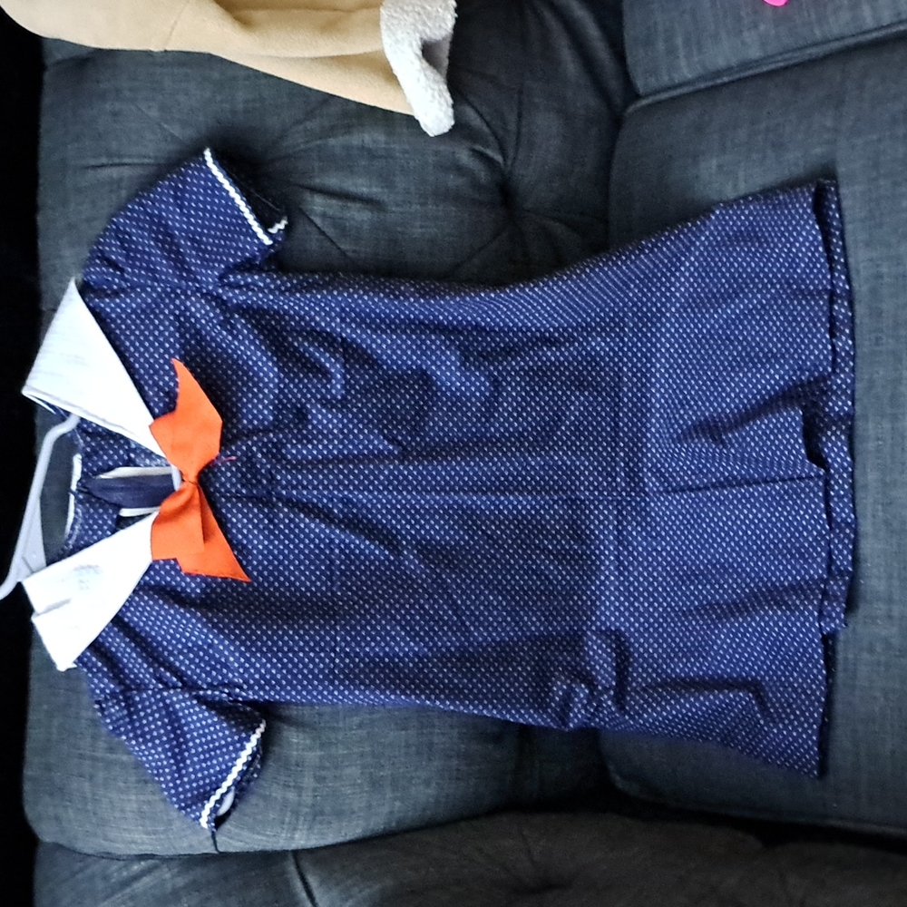 Girls dress vintage blue sailor dress